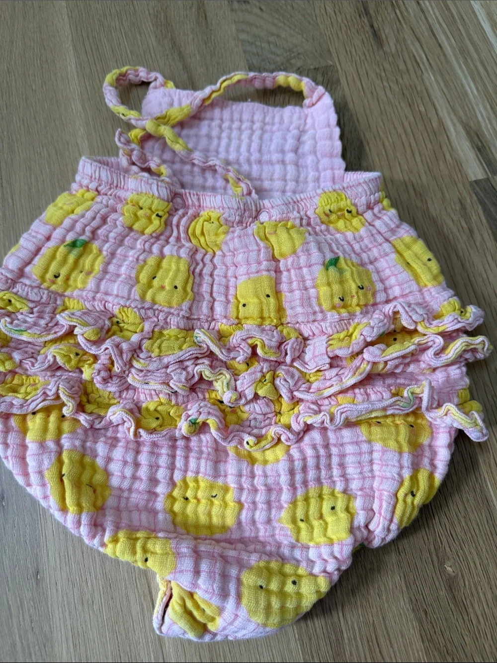 Angel Dear Pink and Yellow Sunny Ruffle Diaper Cover